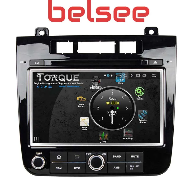 Clearance Belsee Octa Core Ram 4GB Android 8.0 GPS Navigation DVD Player System Radio for Volkswagen V W forTouareg 2011 2012 2013 2014 3