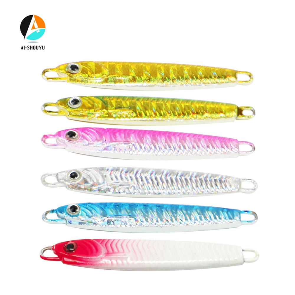 AI-SHOUYU 3Pcs Mini Metal Jig Spoon Lure 40mm 7g Jigging Lead Fish Sea Bass Fishing Artificial Bait Pencil | Спорт и развлечения