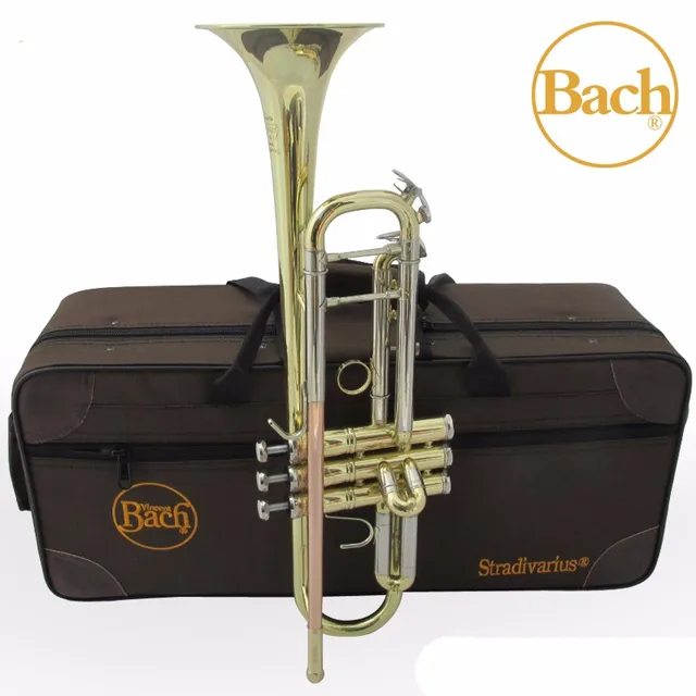 Cheap Bach Bb Trumpet Instruments Gold and Silver Lacquer Plated Brass Musical Instrument Bb Trumpet Professional TR 800G