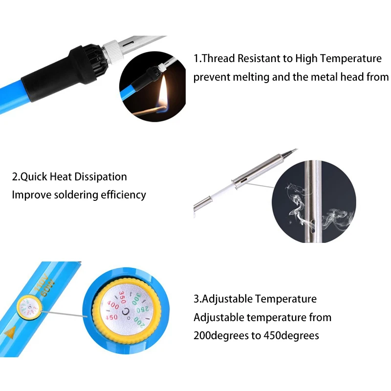 KALAIDUN Soldering Iron Adjustable 60w EUUS Plug Carving Pyrography Tool Wood Embossing Burning Solderng Pen Welding Tips Kit3