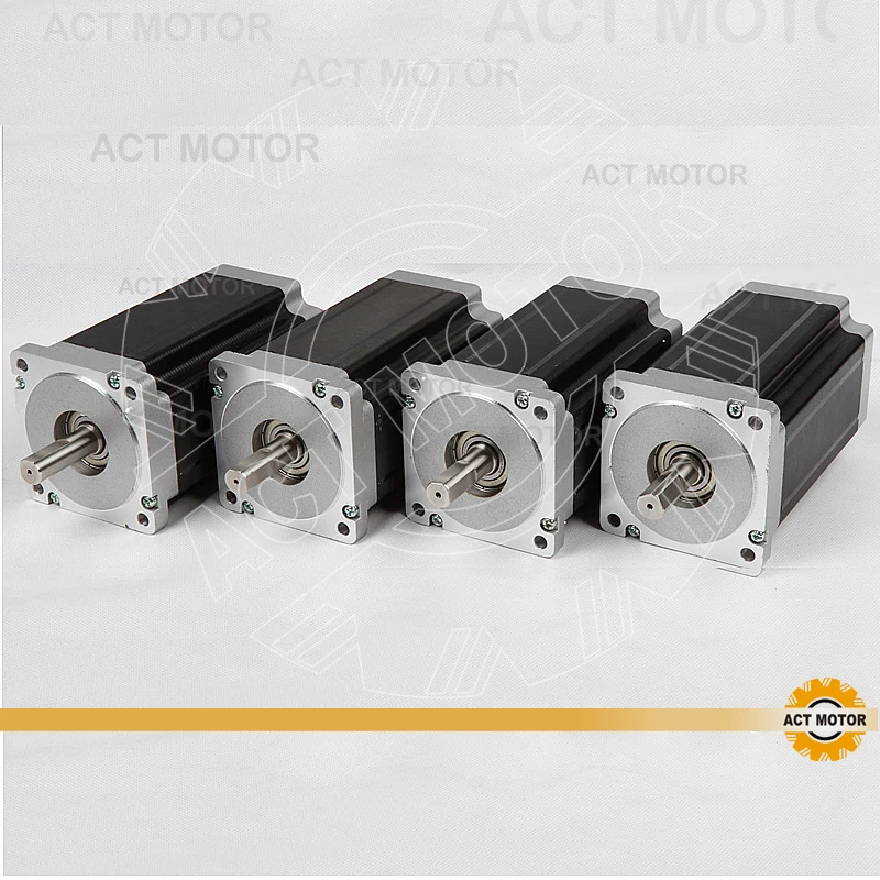 ACT 4PCS Nema34 Stepper Motor 34HS5460 Single Shaft 1700oz-in 151mm 6A High Current&Low Inductance  US UK DE JP Free