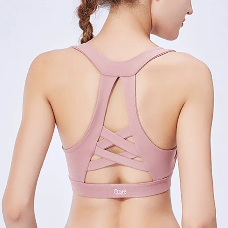 

Women Sports Bra High Support Gym Bra Push Up Padded Bra Sports Tops Fitness Crop Top Raceback Bra Running Thank Top Workout Ves