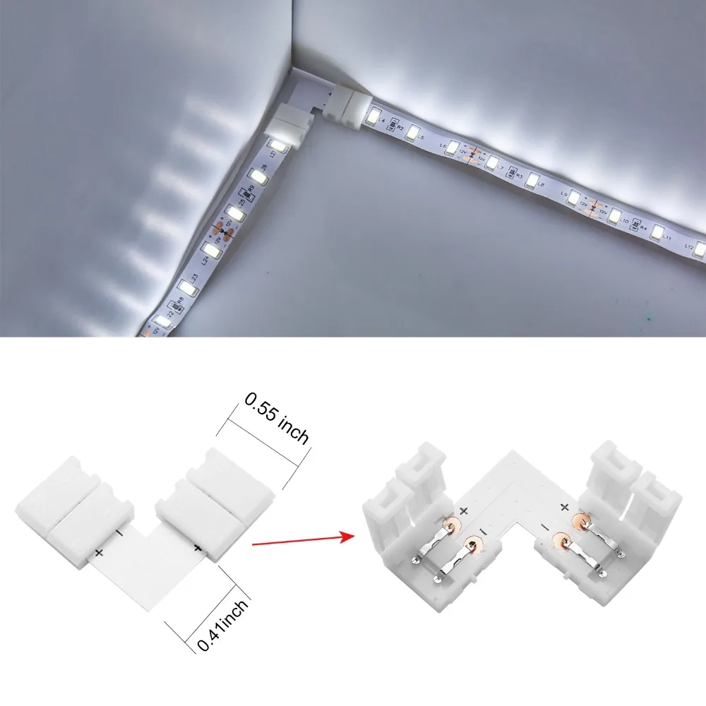 СВЕТОДИОДНАЯ лента SMD 2835 3528 5050 5 шт. аксессуары для сварки без света 2 контакта 4 8 мм