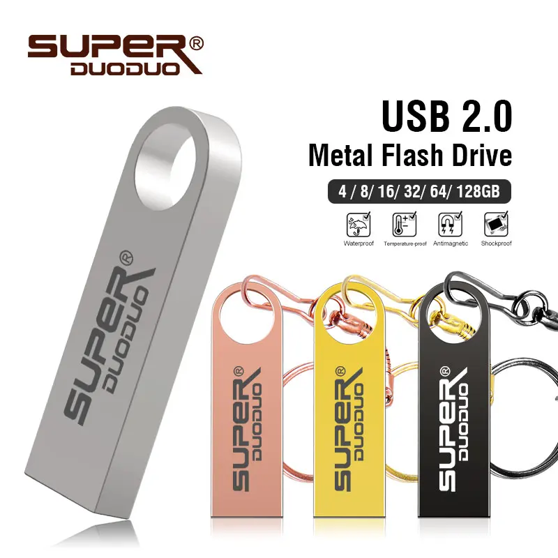 

memory stick usb 3.0 metal waterproof usb flash drive 128gb U disk key Pendrive 64GB 32GB 16GB 8GB 4GB Pen Drive Mini Free logo