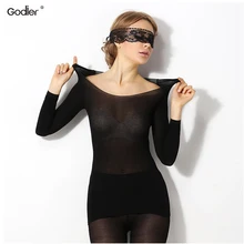 Godier Термальность нижнее белье Для женщин зима 37 градусов тепла Бесшовные дышащие кальсоны ультратонкие высокие упругие тела Нижнее бельё костюм