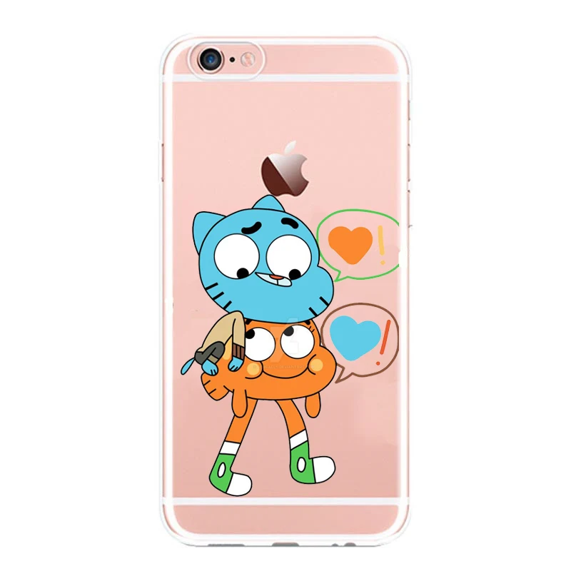 Аниме ТВ удивительный мир Gumball Мягкий силиконовый чехол для телефона iPhone8 8Plus 7 7Plus 6s 6s Plus мультяшный чехол - Цвет: TPU