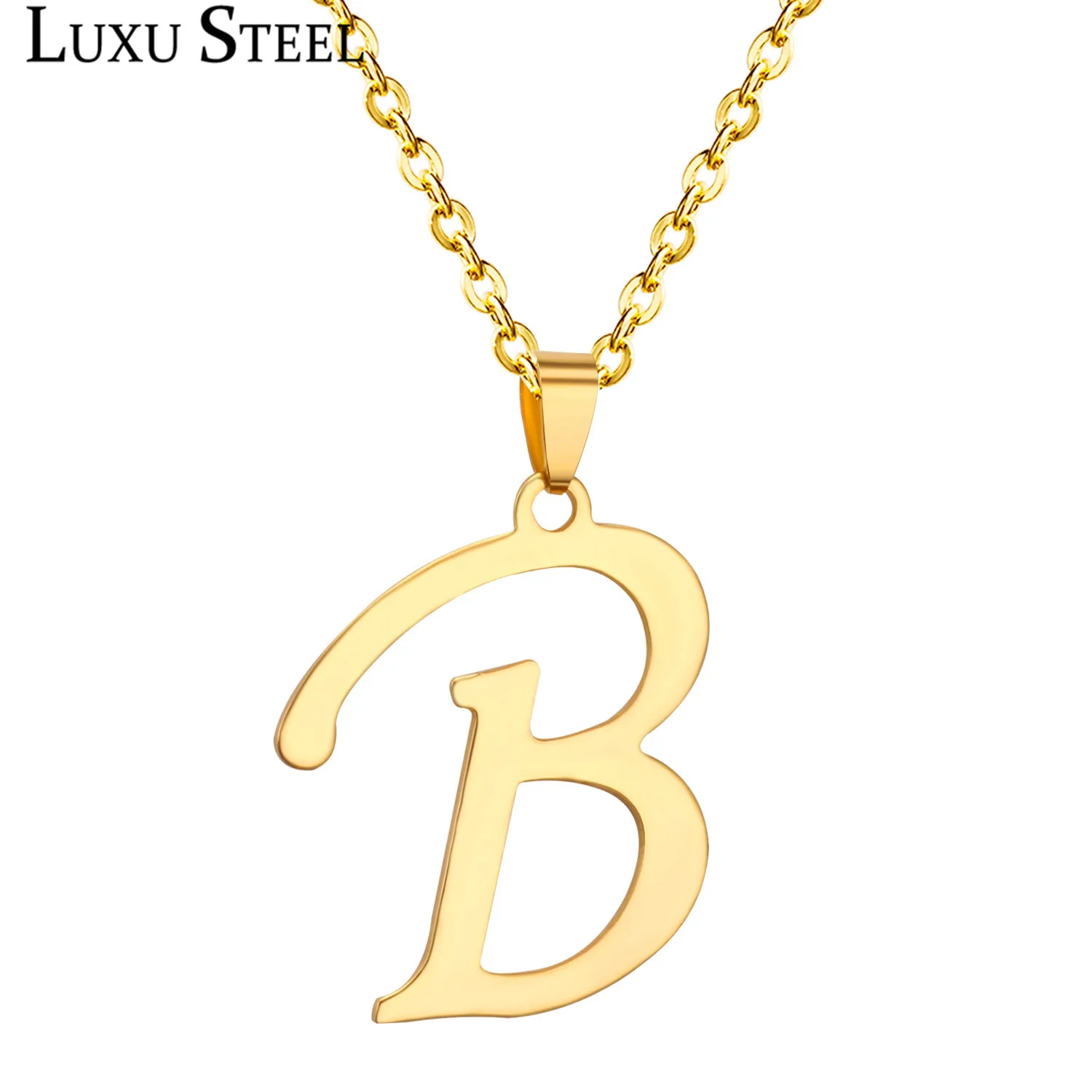 2016 Gold Plated font b Necklace b font Capital font b Initial b font font b