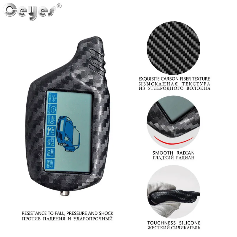 Carbon fiber key cover for Starline Starline B9 B91 B6 B61 A91 A61 C9 V7 (2)