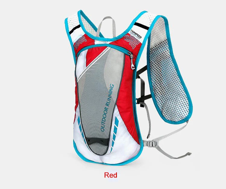 Дышащий гидратационный жилет для бега, легкий мужской женский спортивный рюкзак для бега, марафона, походный рюкзак для велоспорта - Цвет: Red