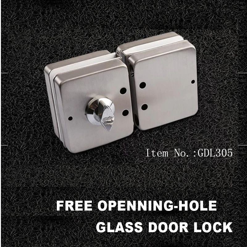 

304 STAINLESS STEEL EXPORTED QUALITY GLASS DOOR LOCK SUIT FOR DOUBLE OPENING DOOR DOUBLE FACE LOCK