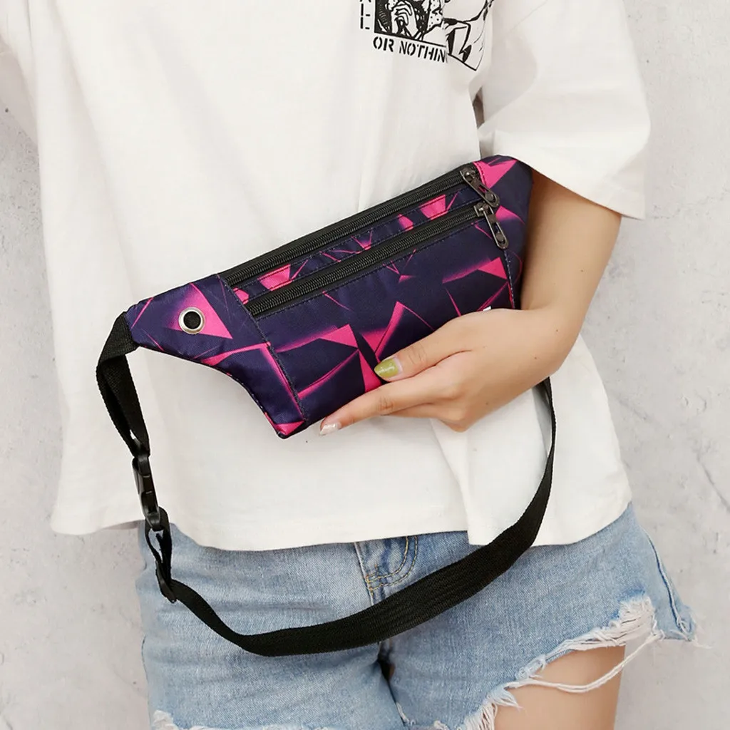 

2019 Waist Bag Women Waist Packs Belt Bag Unisex Outdoor Waterproof Functional Sport Crossbody Chest Bags Phone Bags