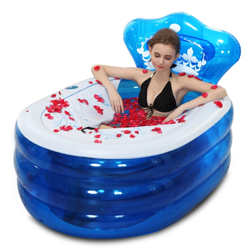 Large inflatable bathtub plastic folding bath bucket FREE SHIPPING in ...