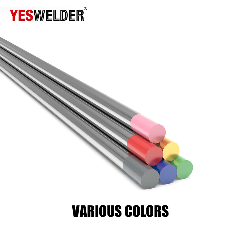 

Tungsten electrodes WP/WT20/WC20/WL15/WL20/WX TIG welding rods 1.0*175mm 1.6*175mm 2.4*175mm 3.2*175mm 4.0*175mm