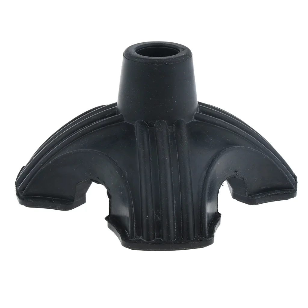Self Standing Anti Slip Quadruple Rubber Replacement Tip Support Base For Cane Walking Stick Crutches 3/4 Inches 19mm