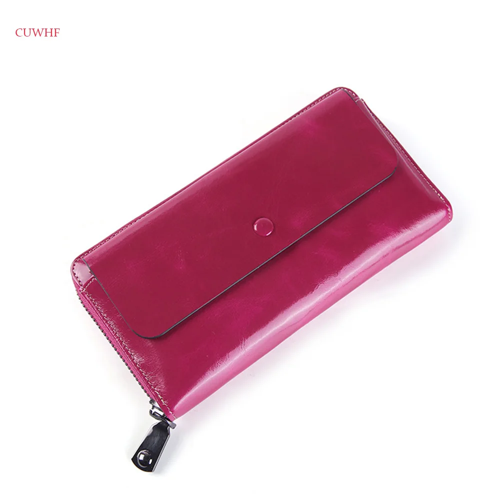 

New Fashion High capacity Genuine Leather Women Wallets Lady Purse Long Wallet Elegant Female Women Clutch With Card Holder