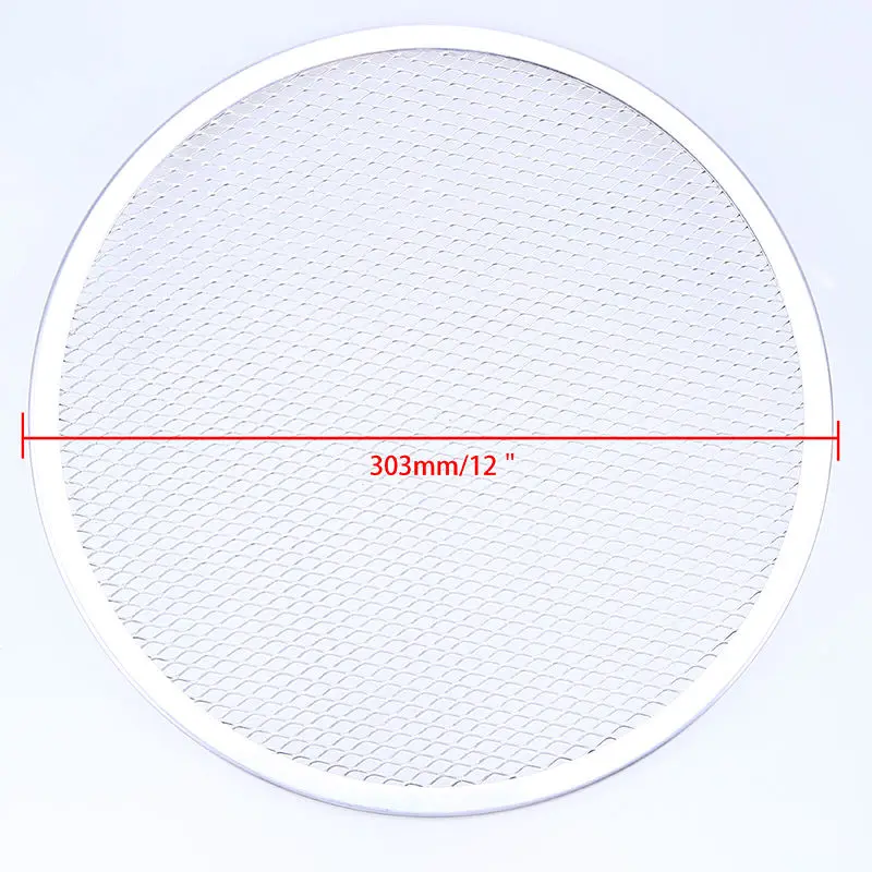 Aluminum Flat Mesh Pizza Screen Round Baking Tray Net Kitchen Tools