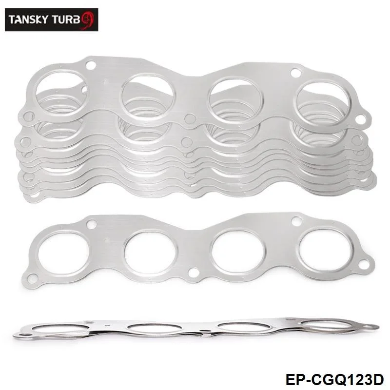 TANSKY  -10PCS/LOT 3 Layer Stainless Steel Exhaust Manifold Header Gasket For Honda Civic EP3 Type R EP-CGQ123D