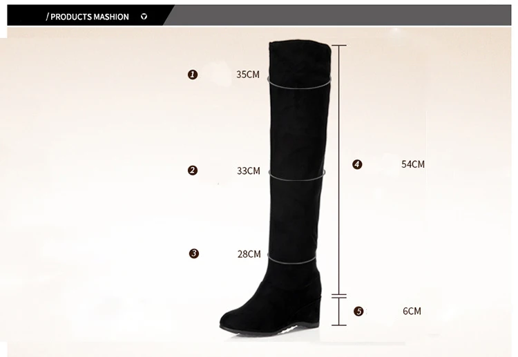 Черные эластичные облегающие ботфорты из флока; коллекция года; сезон осень-зима; пикантные женские высокие сапоги до бедра на высоком каблуке и танкетке; botas