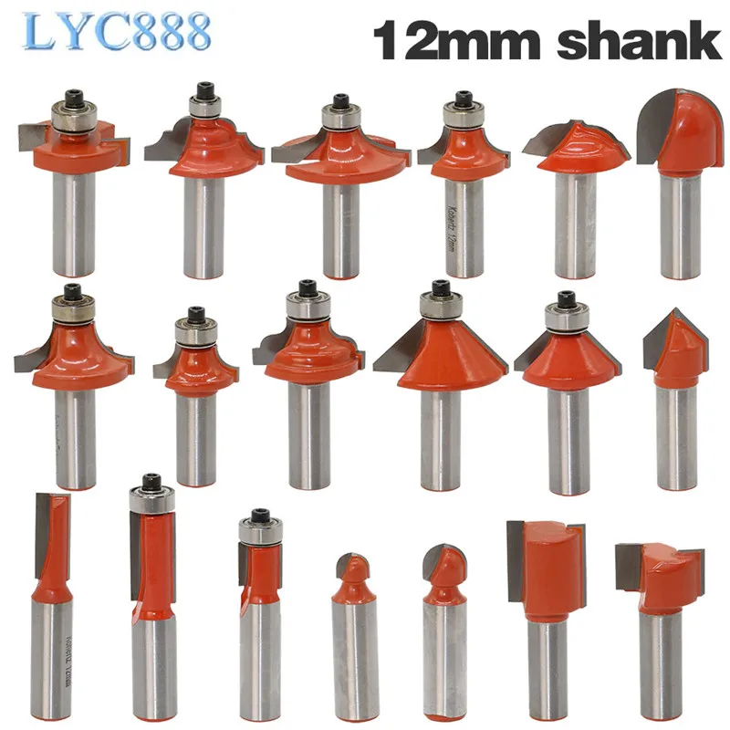 

1PC 12mm Shank Corner Round Over Bits For Wood Woodworking Tools Corner Round Cove Box Bits Tools Milling Cutter Wholedale Price