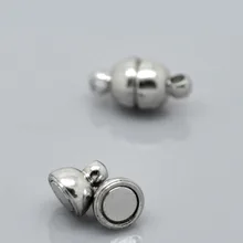 DoreenBeads 1 комплект Серебряный тон магнитные застежки 12x6 мм(4/" x2/8") Новинка