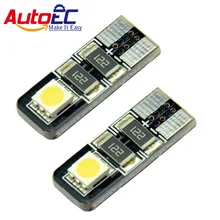 AutoEC T10 2 smd 5050 СВЕТОДИОДНАЯ лента smd ошибок 158 168 192 193 194 2825 921 W5WB W5W 2821 1250 1251 1252 белого и синего цвета 200 шт./лот# LB20