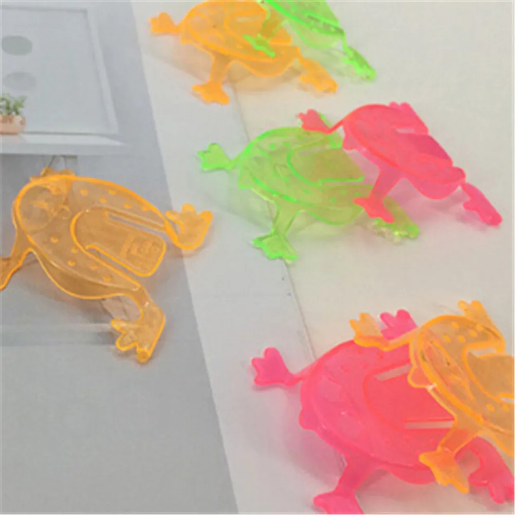 

10PCS 4.3*4.3cm Jumping Frog Hoppers Game Kids Party Favor Birthday Party Toys for Girl Boy Goody Bag Pinata Fillers