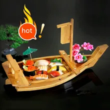 Японская кухня лодки для суши инструменты для суши бамбук ручной работы роскошный корабль сашими Ассорти холодной посуды посуда дракон Лодка 40 см