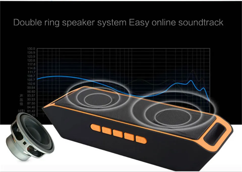 SC208 Портативный беспроводной Bluetooth динамик открытый Hands-free сабвуфер TF карта двойная Колонка для мобильного телефона