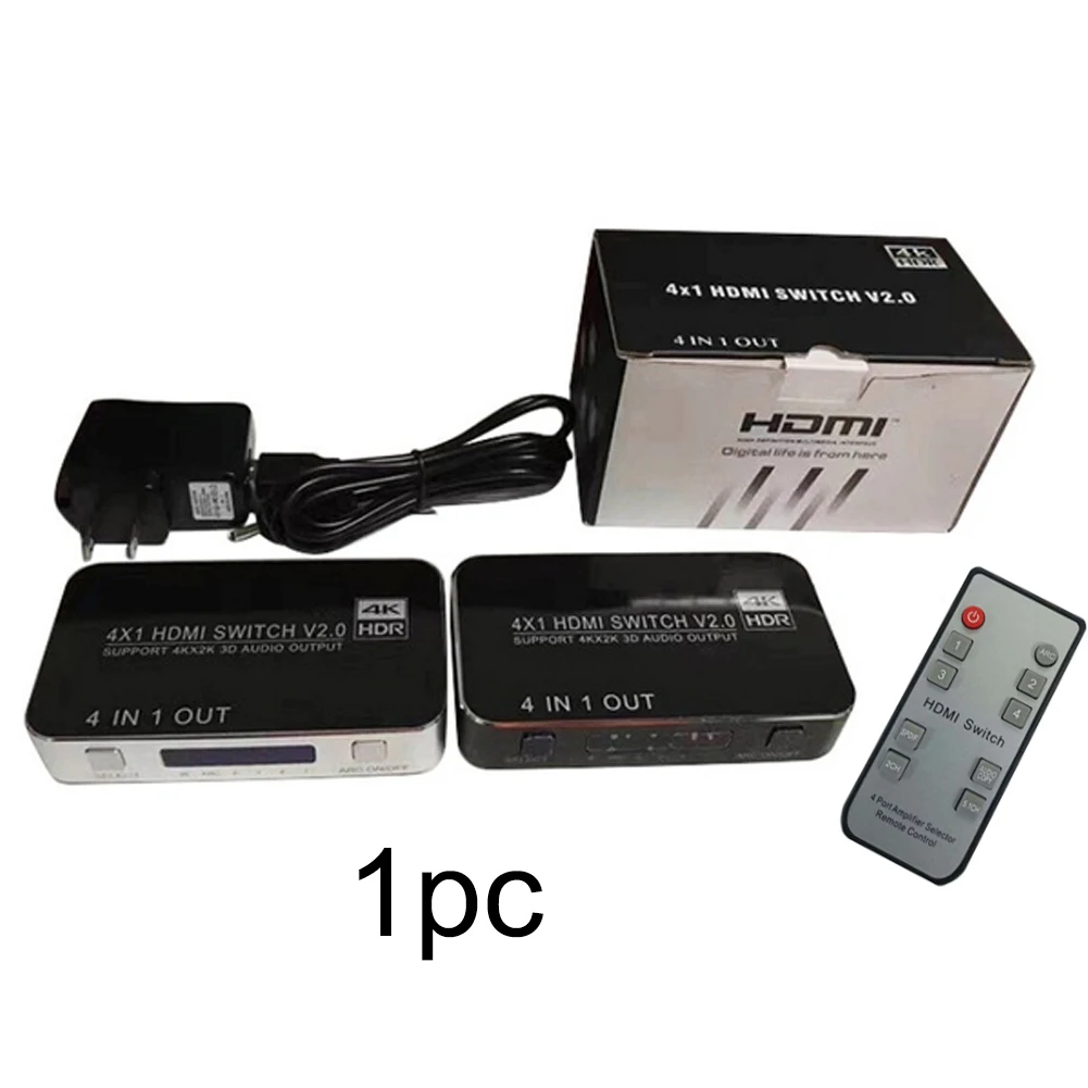 Переключатель 3D 4 входа 1 выход с удаленным HDMI 2 0 FHD селектор