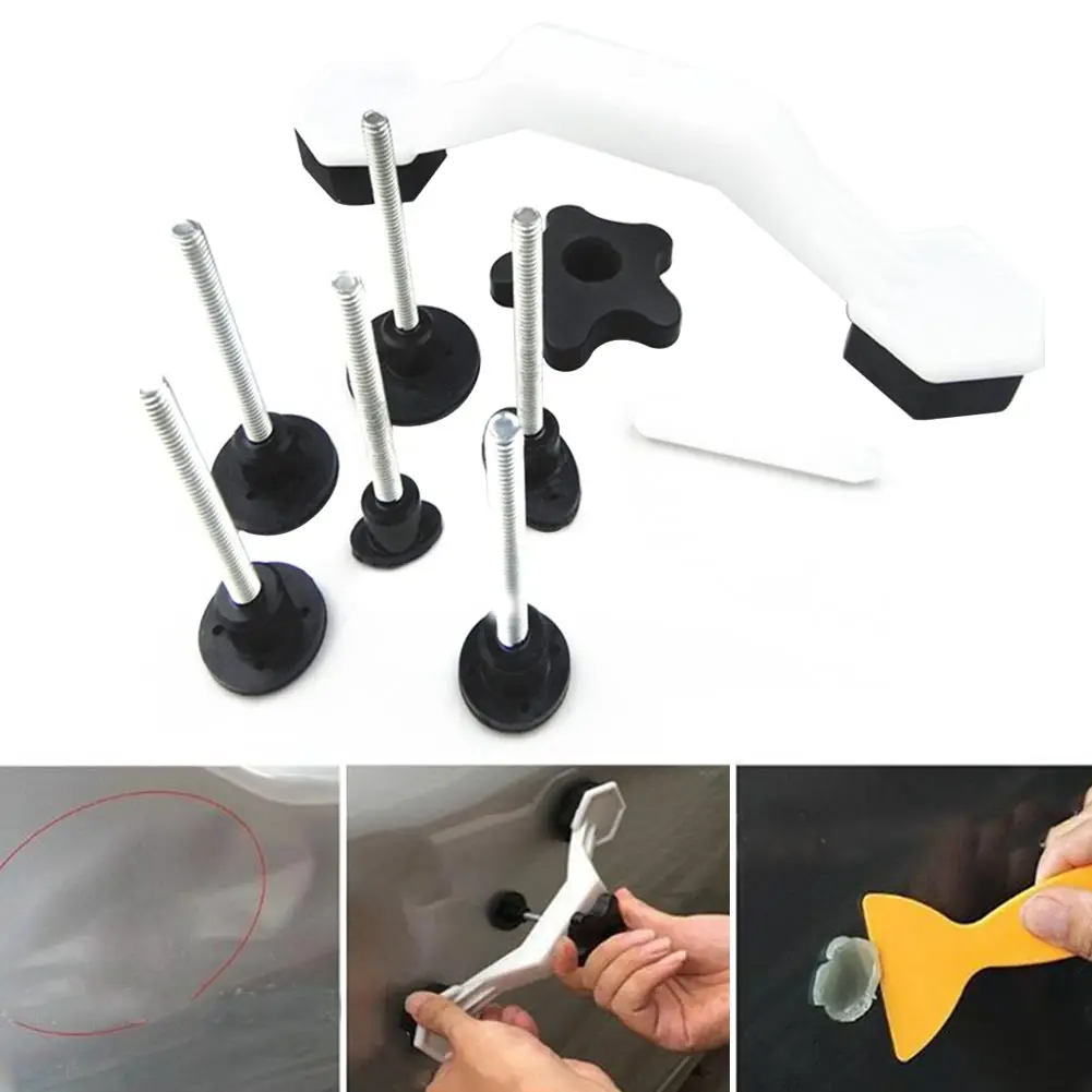 

DIY Damage Removal Tabs Suction Cup Auto Reverse Body Paintless Puller Bridge Tools Kit Car Repair Supplies