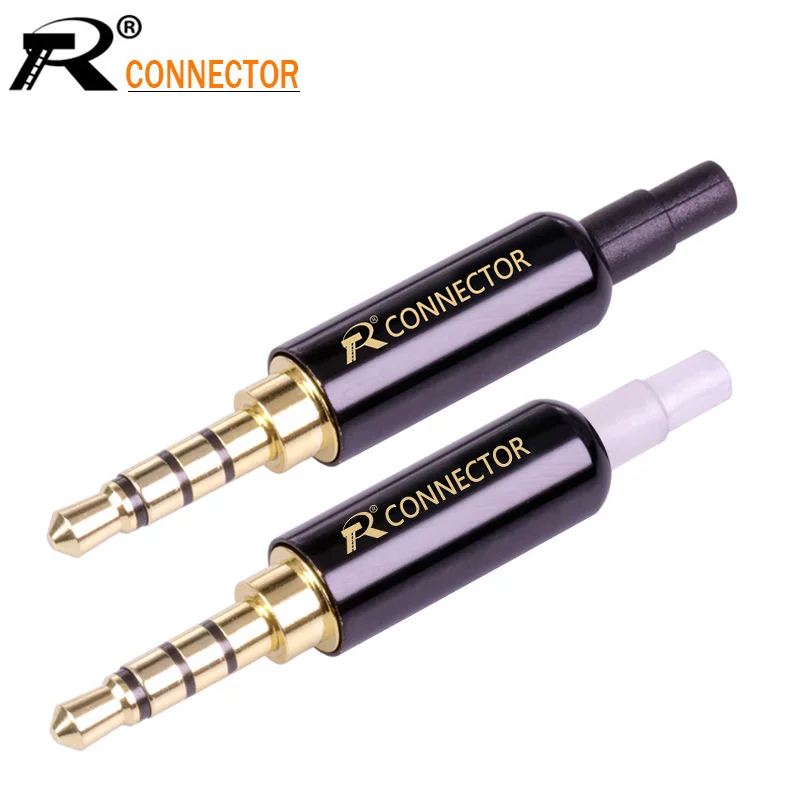 1Pc Jack 35Mm Stereo 4 Pole Male Plug Tail Clamps For Diy Headset Earphone Or Used Repair huismerk kopen in de aanbieding