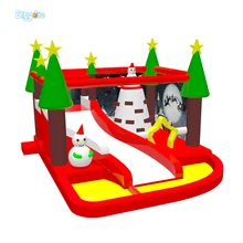 Newest Design Christmas Theme Inflatable Bouncer Trampoline Jumper Castle For Event