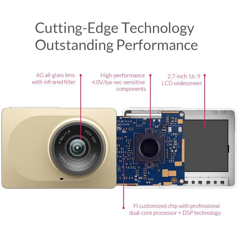 YI Smart Dash Camera WiFi Night Vision HD 1080P 2.7\