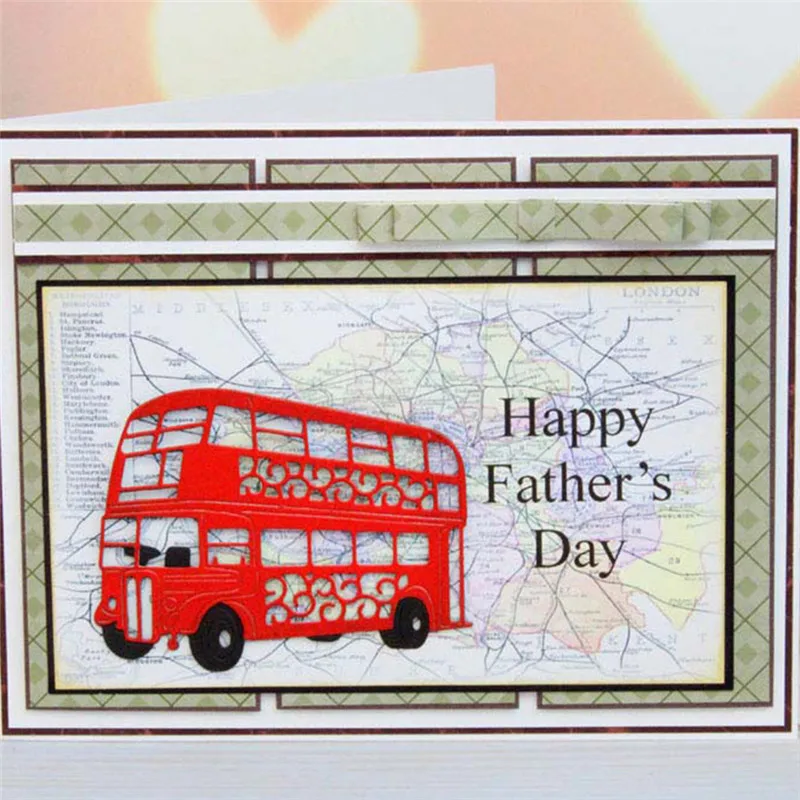 

Double Decker Bus Car Cutting Dies Scrapbooking Metal Die Cuts for Card Making DIY Embossing New 2019 Craft Dies