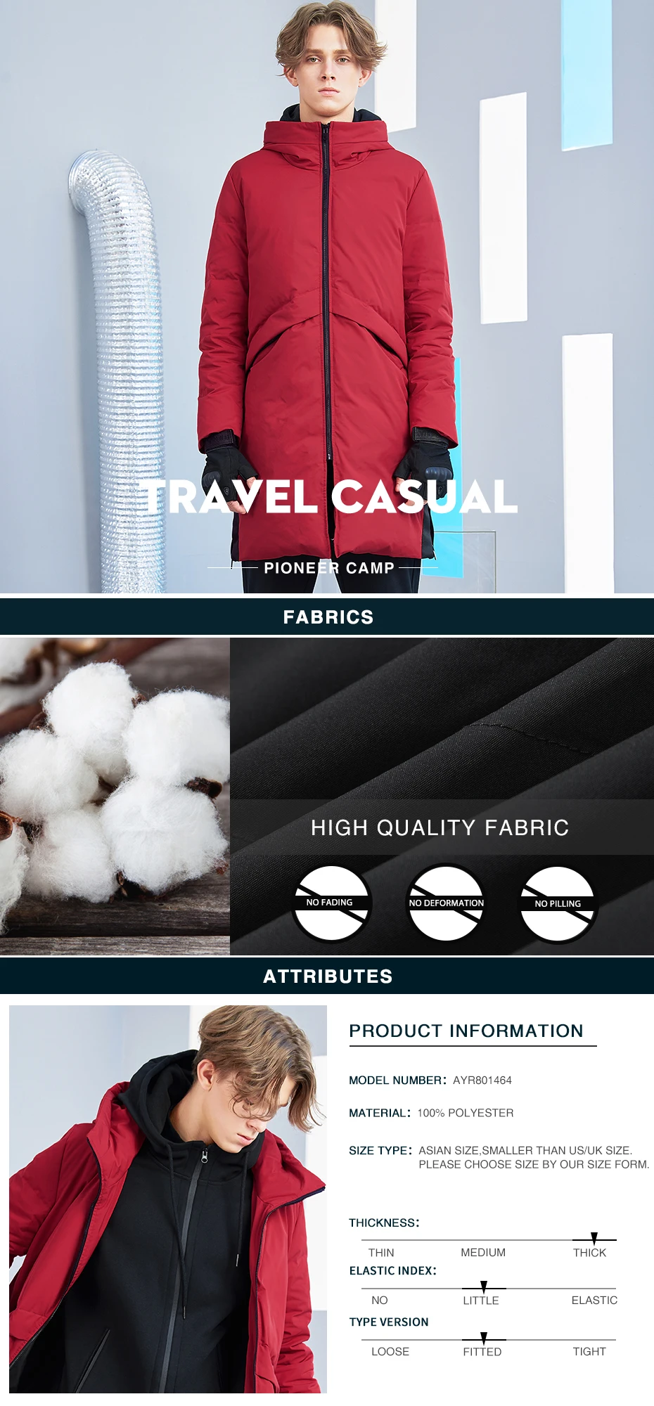 Пионерский лагерь длинный Зимний пуховик для мужчин брендовая одежда Мода 90% утиный пух пальто мужской наивысшего качества красный черный