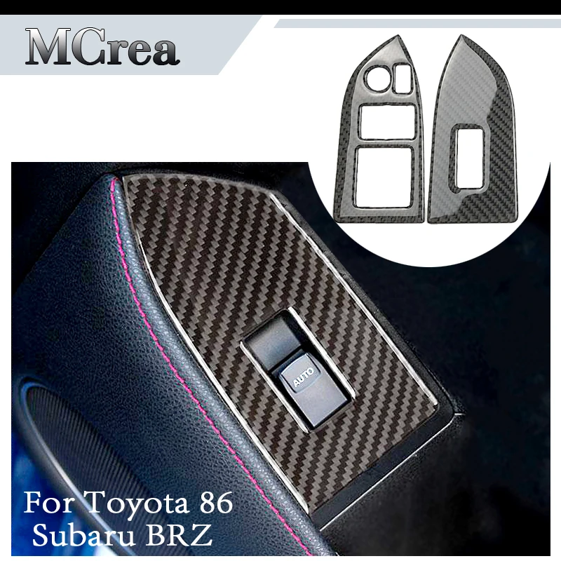 MCrea Автомобиль Стайлинг Высокое качество Черный углеродного волокна окна панель управления интерьерные наклейки для Subaru BRZ Toyota 86 аксессуары