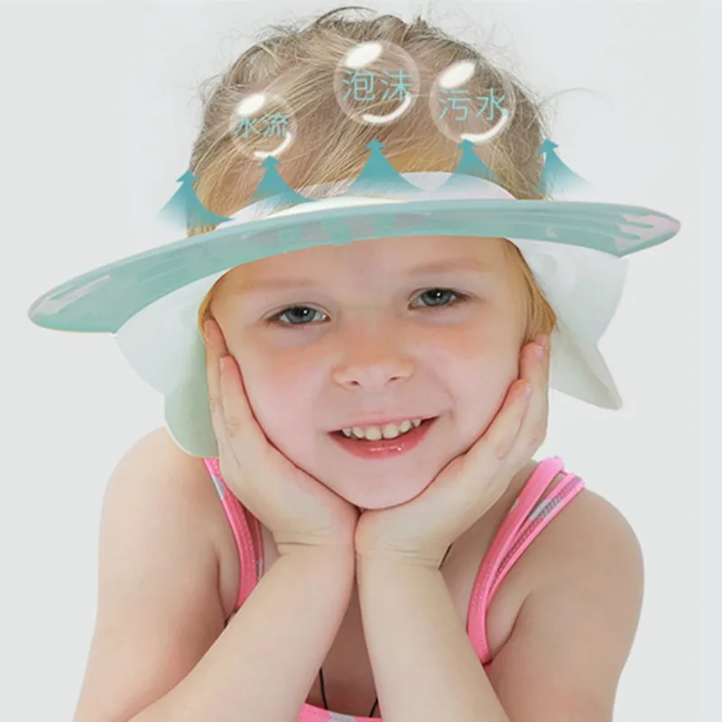 Регулируемая силиконовая Детская кепка-шампунь с рисунком поросенка из мультфильма, водонепроницаемая детская шапочка для купания, детская шапочка для мытья волос 25*25 см