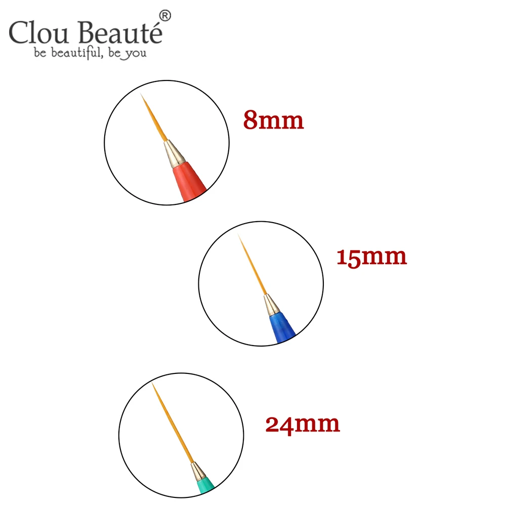 3 шт./компл. Нейл-арт лайнер живопись ручка 3D советы Сделай Сам акриловые кисти для УФ-геля Набор для рисования цветок линии сетки от французского бренда Маникюрный Инструмент