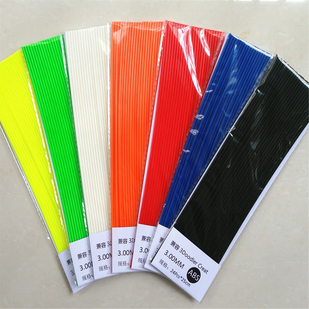 

straight 3d filament compatible with 3Doodler create 3D pen,ABS 3.0MM filament replacement for 3Doodler create refills plastic