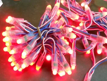 

New Arrival IP66 DC12V input 12mm through-hole LED RGB dump node;100pcs a string
