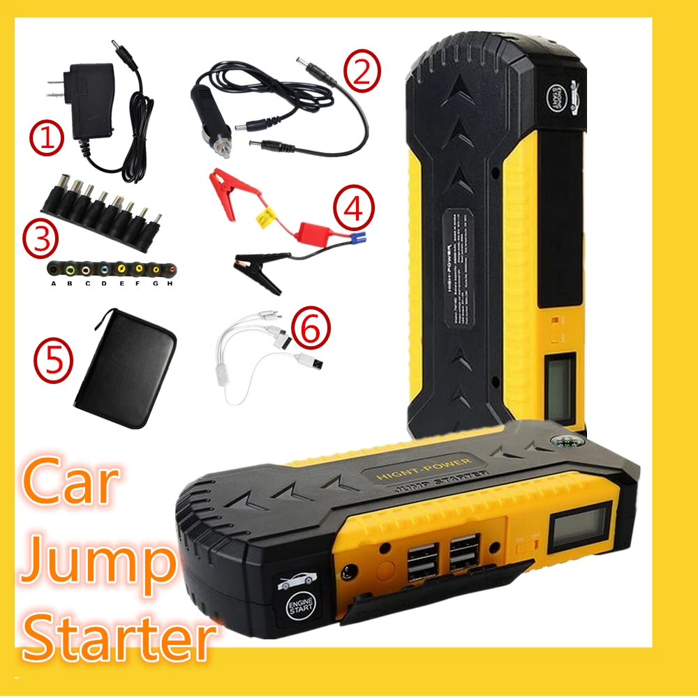 High capacity jump auto starter 12V car jumper charger auto Portable