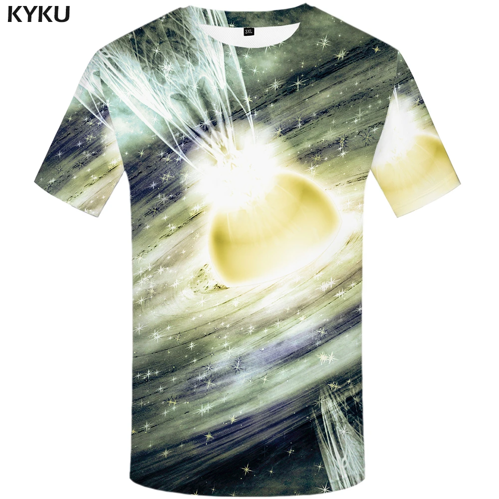 Бренд KYKU, футболка с кокосовыми деревьями, топы с солнечным светом, пляжные футболки, гавайская одежда, мужская футболка с 3d рисунком, Мужская футболка в стиле хип-хоп, Ftness
