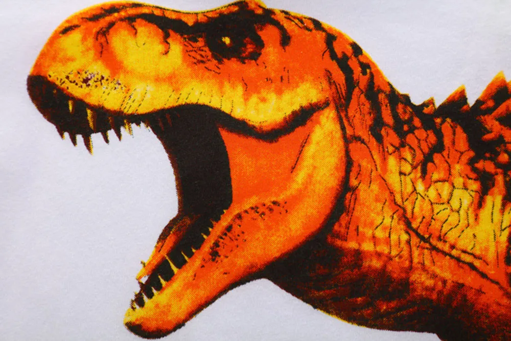 ROMIRUS/Детские футболки Одежда для маленьких мальчиков футболка с короткими рукавами и принтом динозавра, блузка летний топ с круглым вырезом