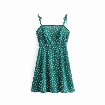 

Sexy&Club Vintage Dot Print Midi Strap Dress Women New Fashion Sweet Holiday Pleated Fold Mini Beach Dresses Vestidos Mujer
