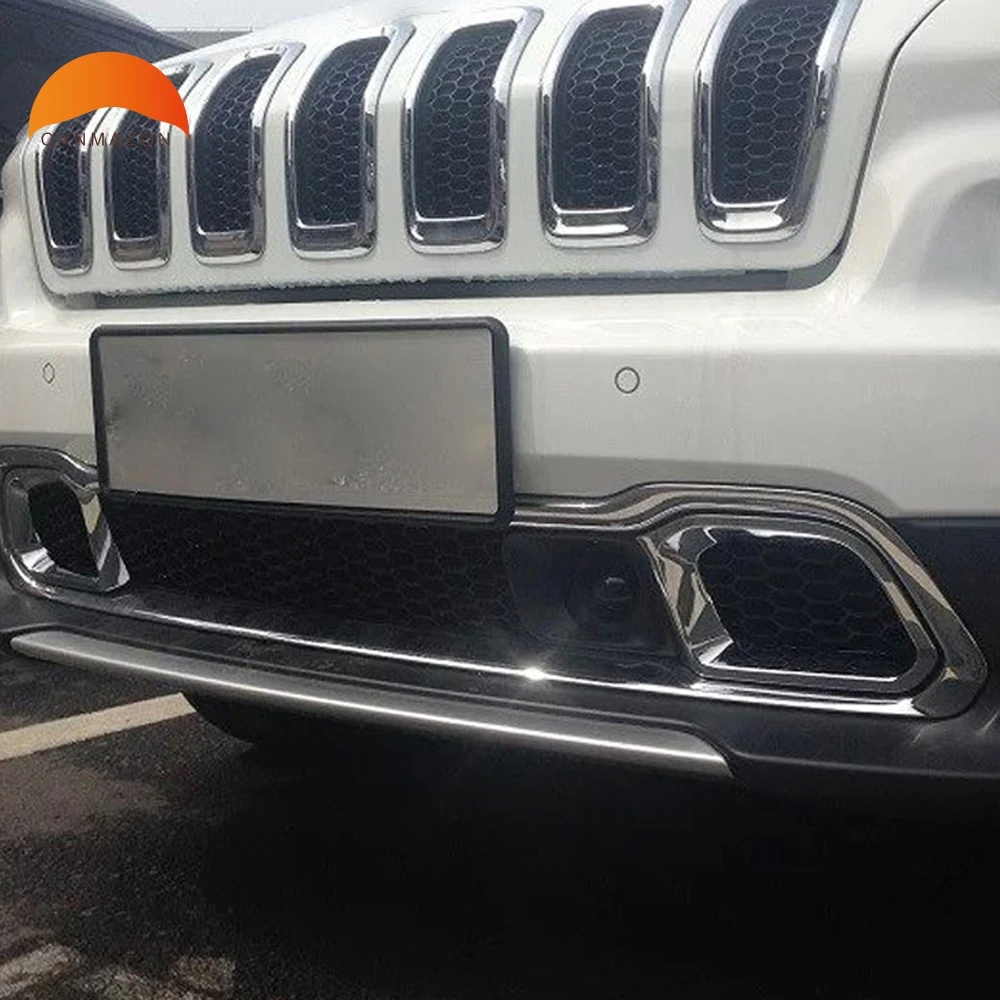 For Jeep Cherokee 2014 2015 2016 ABS Chrome Front Grille Center Around