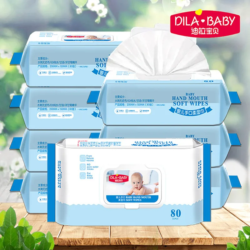 3 Pcs /lot 240 Sheets Babies Wet Wipes Solid Bag With Cover Skin Care Baby Skin Care Face Filling Water Disposable Wholesale