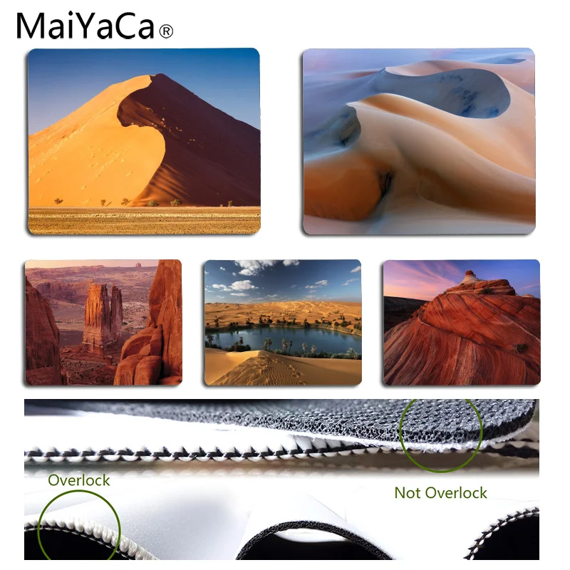 MaiYaCa забавные пустынные противоскользящие прочные силиконовые коврики размер для мыши 180*220*2 мм и 250*290*2 мм