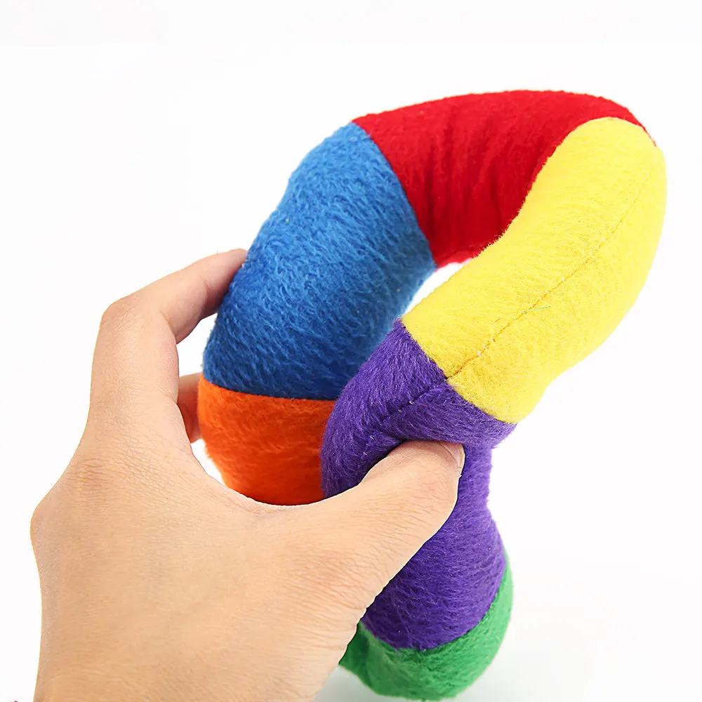Squeaky Toys For Dogs Plush Donut Soft Durable Dog Toys For Puppy Cat Scratchers Spike Toys (17)