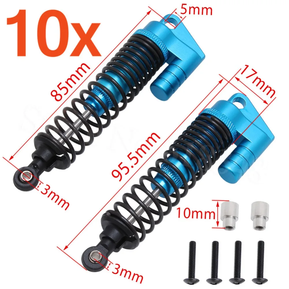 Алюминиевый амортизатор 10 X регулируемый для HSP 1/10 RC Monster Truck подходит Himoto Redcat