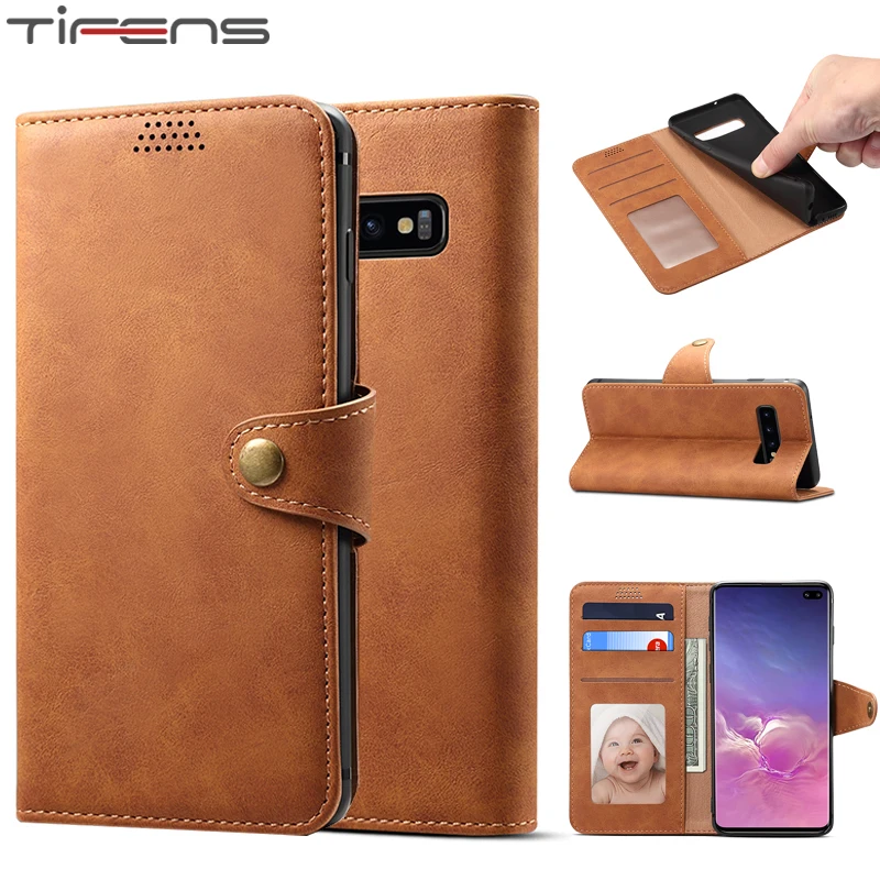 

Luxury S10e Leather Wallet Flip Stand Holder Magnetic Phone 360 Cover Case For Samsung Galaxy S10 E Plus S10plus Coque Etui S 10